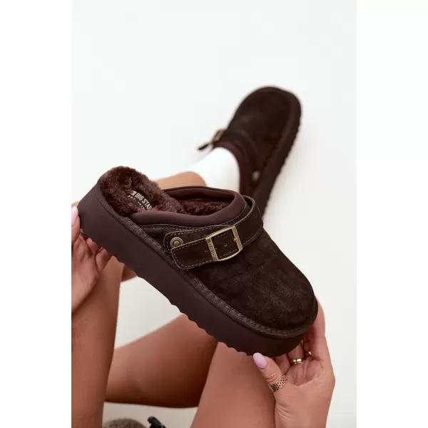  Papuci de damă BIG STAR SHOES UU274697 MARO/BEJ 