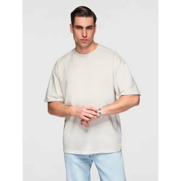  Tricou pentru bărbați OMBRE OM-TSBC-0291 NEGRU/ALBASTRU DESCHIS/ALB APROAPE 