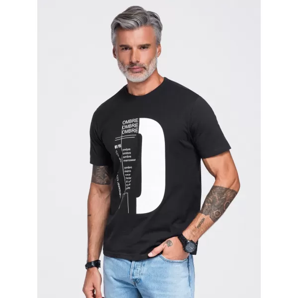  Tricou pentru bărbați OMBRE OM-TSPT-0299 NEGRU 