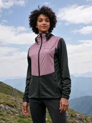 Hanorac sport ultraușor de damă ALPINE PRO ZOLLA GRI ÎNCHIS ADEVĂRAT