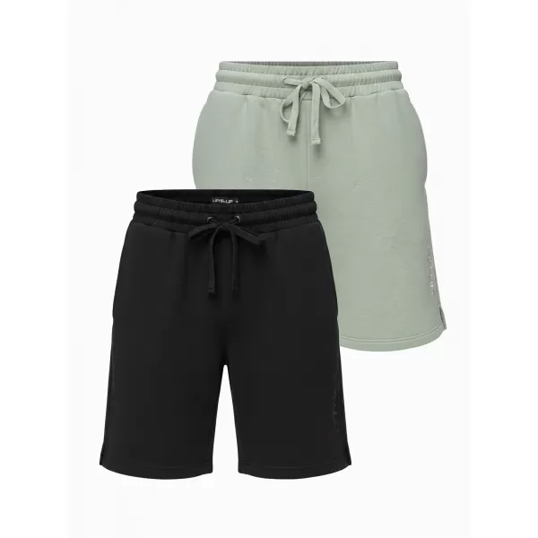  Set de pantaloni scurți pentru bărbați OMBRE Z125 NEGRU/VERDE DESCHIS 