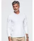 Tricou pentru bărbați OMBRE OM-LSBL-0143 ALB