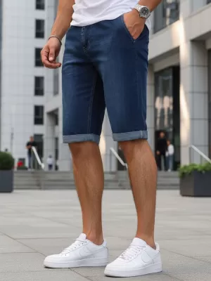 Pantaloni scurți pentru bărbați DSTREET SX2613 ALBASTRU MARIN