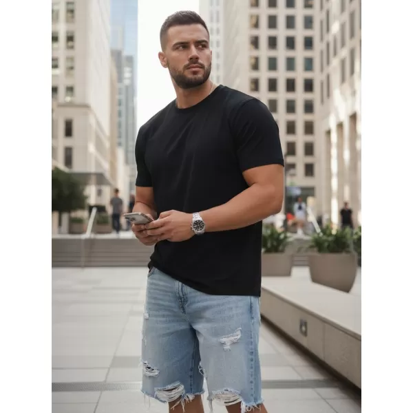  Tricou pentru bărbați DSTREET RX5671 NEGRU 