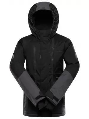 Geaca de schi pentru copii ALPINE PRO DEARO 3 NEGRU