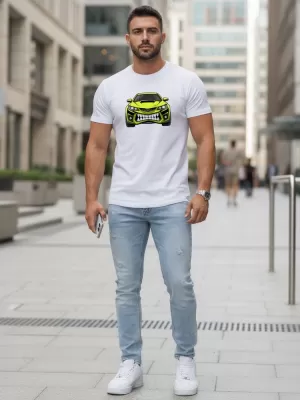 Tricou pentru bărbați DSTREET NX5015R-WH ALB