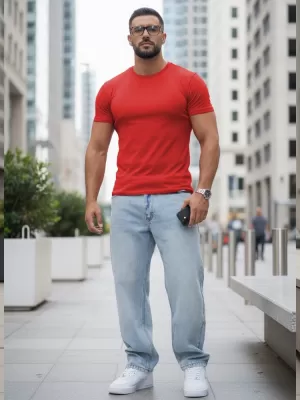 Tricou pentru bărbați DSTREET RX5689 ROŞU
