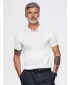 Tricou polo pentru bărbați OMBRE OM-POSS-0180 APROAPE ALB
