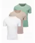 Tricou pentru bărbați OMBRE OM-TSBS-0268 GRI-VERDE/ALB/BEJ