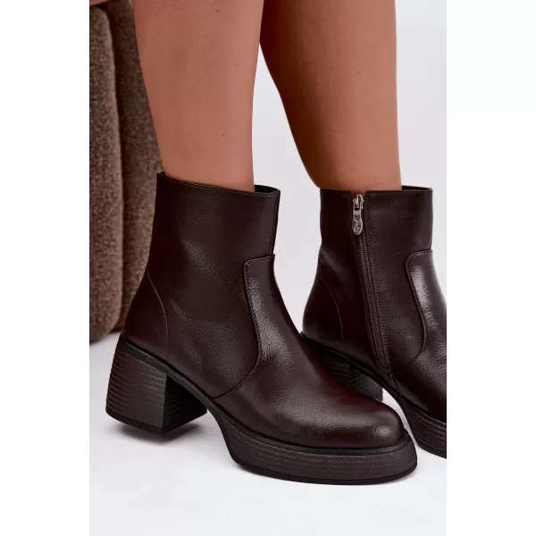  Botine de dama D&A CR62-3369 MARO ÎNCHIS 