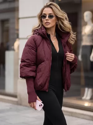 Geaca de dama DSTREET TY5898 BURGUNDIA