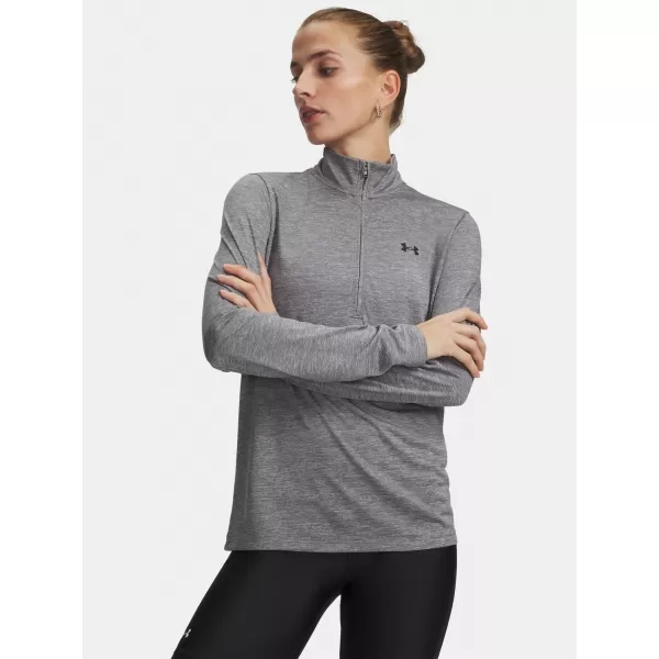  Tricou pentru femei UNDER ARMOUR TECH 1/2 ZIP- TWIST 1384225-709 VERDE 