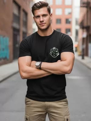 Tricou pentru bărbați DSTREET NX089R NEGRU
