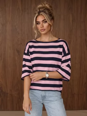 Pulover de dama DSTREET MY2609 ROZ/ALB