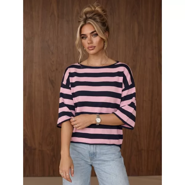  Pulover de dama DSTREET MY2609 ROZ/ALB 