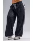 Pantaloni de trening largi cu imprimeu leopard NEBBIA PRIMAL 865 LEOPARD NEGRU