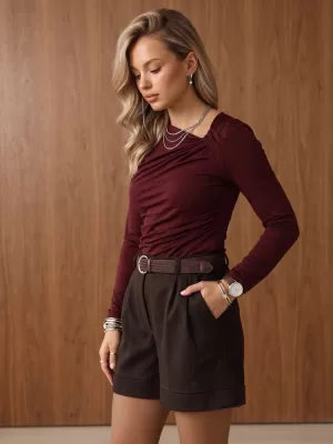 Bluza de dama DSTREET RY2945 BURGUNDIA