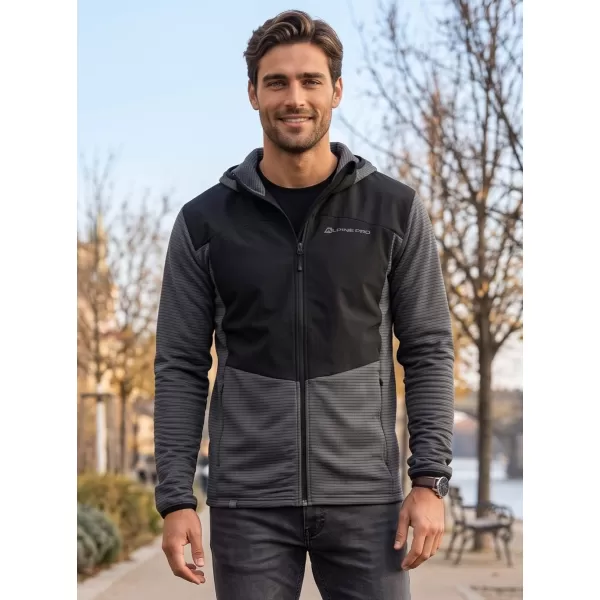  Hanorac sport ultraușor pentru bărbați ALPINE PRO ZOLL NEGRU 