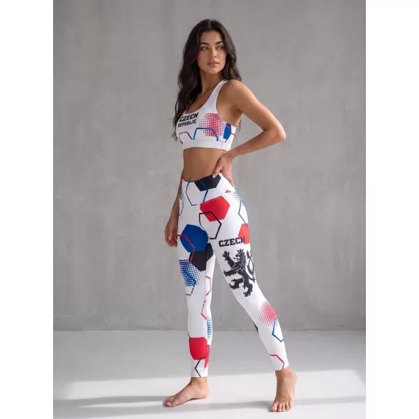  Jambiere funcționale lungi premium pentru femei (dimensiuni noi) ALTISPORT VOJ/ALW036LEG05 HEXA ALB 