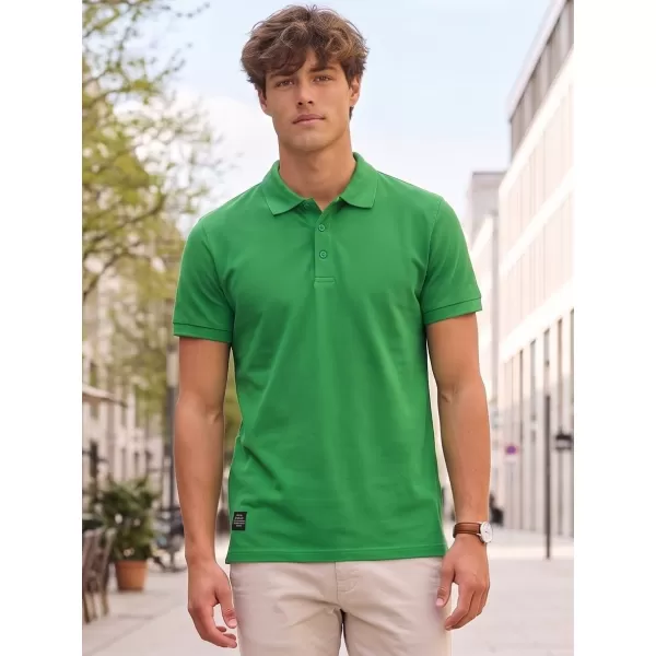  Tricou pentru bărbați cu guler ALTISPORT NP/ALMST90601 VERDE KELLY 
