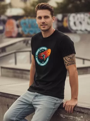 Tricou pentru bărbați DSTREET NX076R NEGRU