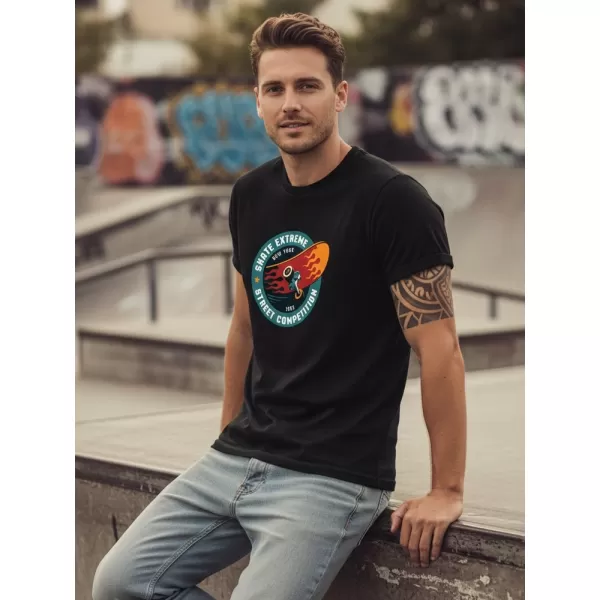  Tricou pentru bărbați DSTREET NX076R NEGRU 