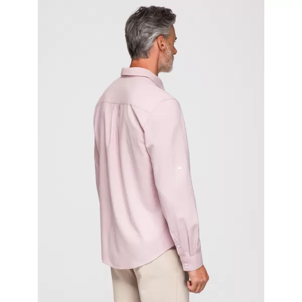  Cămașă pentru bărbați OMBRE OM-SHCS-0190 ROZ PASTEL 