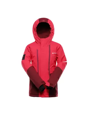 Geaca de schi pentru copii ALPINE PRO DEARO 3 ZMEURĂ