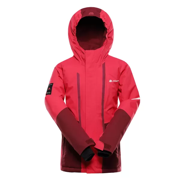  Geaca de schi pentru copii ALPINE PRO DEARO 3 ZMEURĂ 