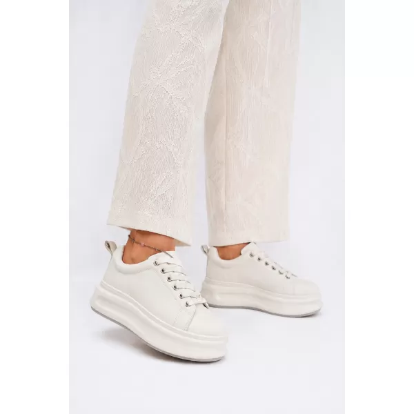  Tenisi de dama din piele GOE SS2N4021 ALB 