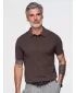 Tricou polo pentru bărbați OMBRE OM-POSS-0178 MARO ÎNCHIS