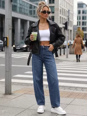 Pantaloni de dama DSTREET UY3096 ALBASTRU