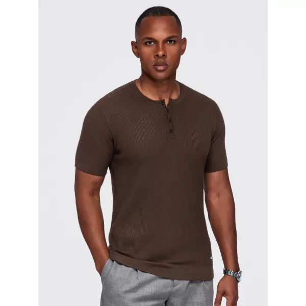  Tricou pentru bărbați OMBRE OM-TSCT-0304 MARO 
