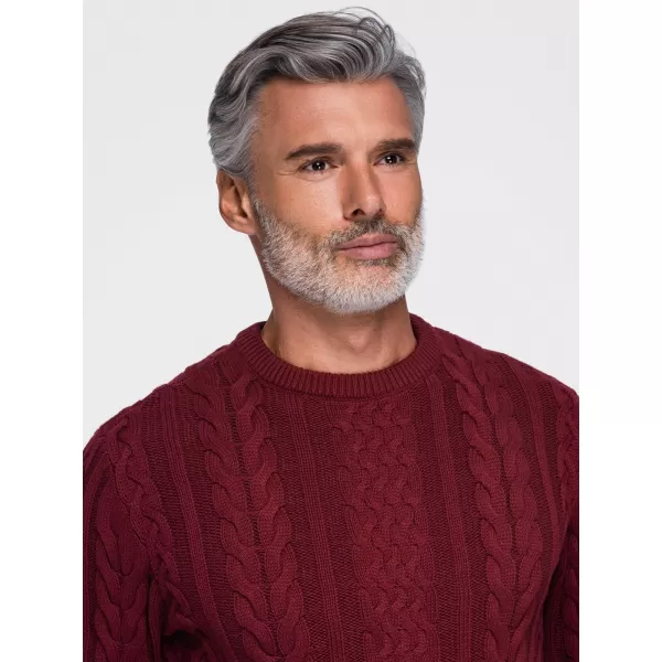  Pulover pentru bărbați OMBRE OM-SWSW-0191 BURGUNDIA 