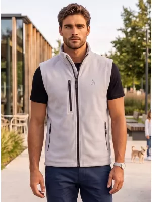 Vestă din lână pentru bărbați ALTISPORT ALM002525 GRI DESCHIS