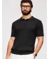 Tricou polo pentru bărbați OMBRE OM-POSS-0180 NEGRU