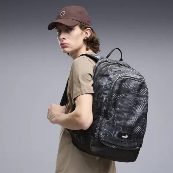  Rucsac PUMA ACADEMY AOP BACKPACK 09115026 PLAT MEDIU GRI/CAMUFLAJ AOP 