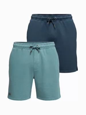 Set de pantaloni scurți pentru bărbați OMBRE Z126 BLEUMARIN/TURCOAZ