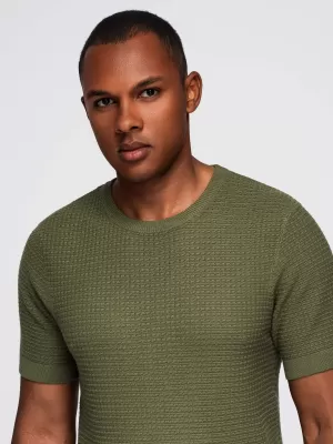 Tricou pentru bărbați OMBRE OM-TSCT-0303 MĂSLINE