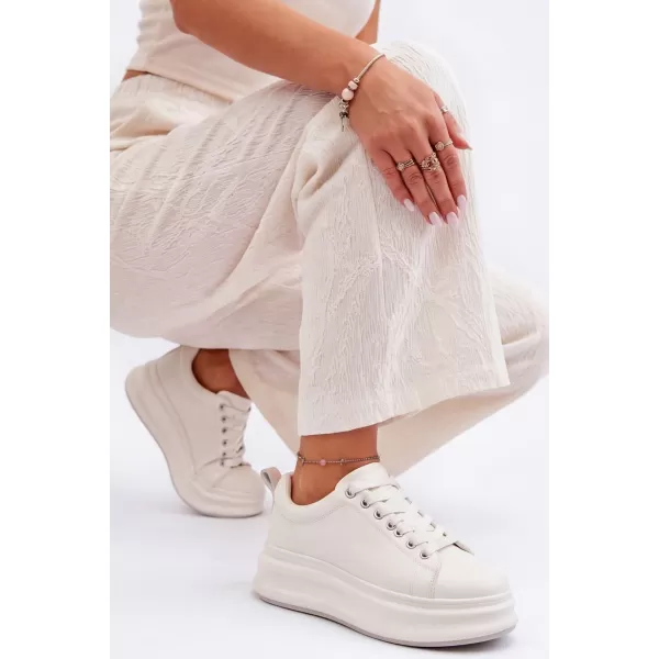  Tenisi de dama din piele GOE SS2N4021 ALB 
