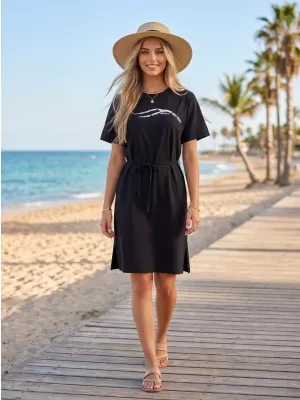Rochie ALTISPORT ALW001816 ALB-NEGRU
