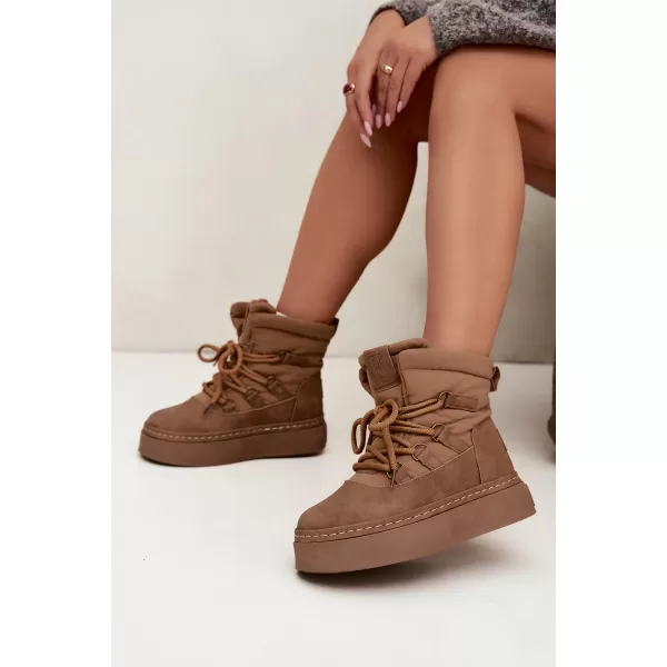  Oameni de zăpadă pentru femei BIG STAR SHOES UU274190 MARO/BEJ 