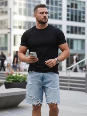 Tricou pentru bărbați DSTREET RX5671 NEGRU