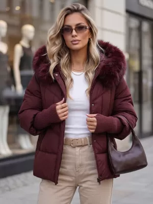 Geaca de dama DSTREET TY5742 BURGUNDIA