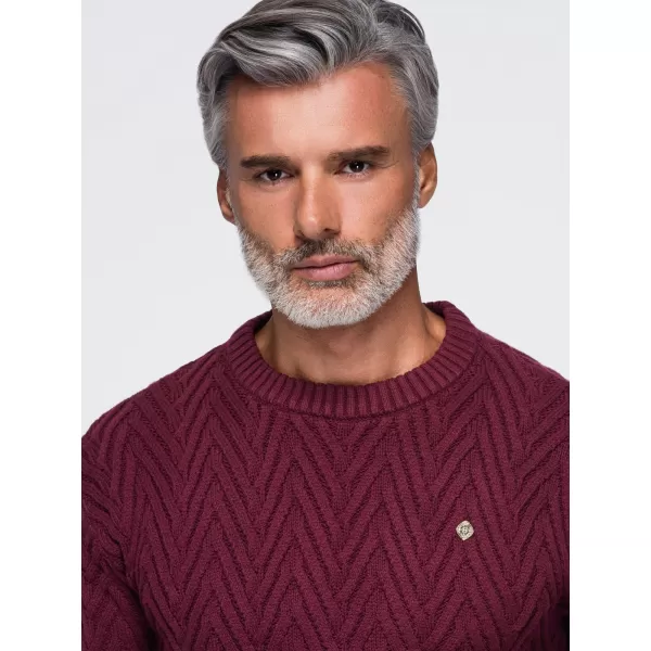  Pulover pentru bărbați OMBRE OM-SWSW-0190 BURGUNDIA 