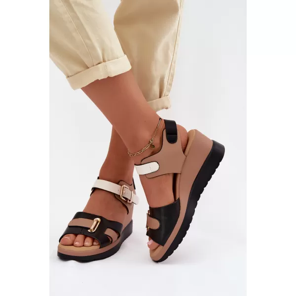  Sandale de dama ARTIKER 58C0316 NEGRU/BEJ 