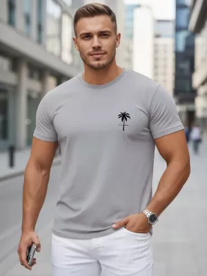 Tricou pentru bărbați DSTREET NX5126R-SL GRI DESCHIS