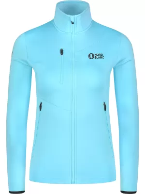 Hanorac pentru femei powerfleece NORDBLANC CRISP NBSFL8338 ALBASTRU DESCHIS