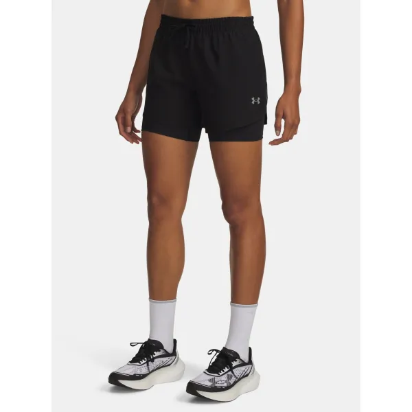  Pantaloni scurți de damă UNDER ARMOUR UA VELOCITI PRO 6IN 2N1 SHORT 6010885-008 NEGRU 