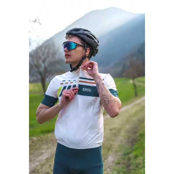  Tricou de ciclism pentru bărbați NORDBLANC STEER NBSMF8080 BEJ 